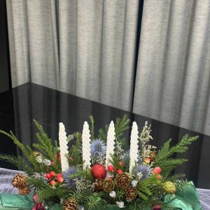 Christmas Candle Centerpiece