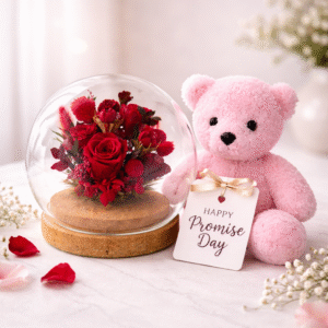 L’Amour Éternel. Preserved flower dome